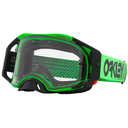 OAKLEY AIRBRAKE MX GREEN CLEAR GOGGLES