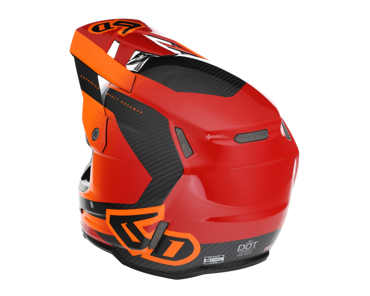 6D ATR-3 PURE GLOSS RED HELMET