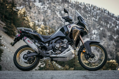 YOSHIMURA HONDA CRF1100L AFRICA TWIN 20-24 RS-12 STAINLESS STEEL SLIP-ON WITH CARBON END CAP
