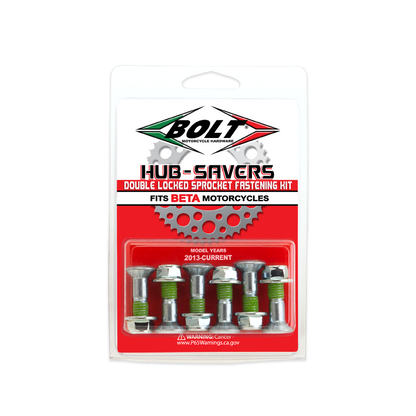 BOLT BETA HUB SAVERS SILVER DOUBLE LOCKED SPROCKET FASTENING KIT