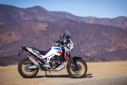YOSHIMURA HONDA CRF1100L AFRICA TWIN 20-24 RS-12 STAINLESS STEEL SLIP-ON WITH CARBON END CAP