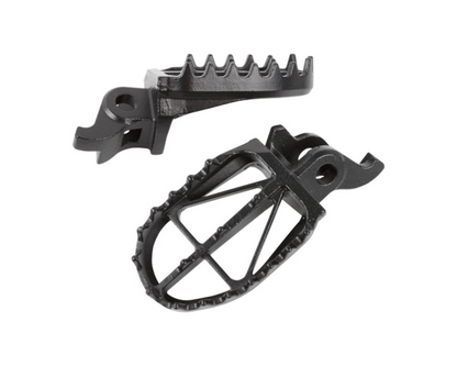 DRC HARDWARE BLACK WIDE FOOTPEGS KAWASAKI KX250F/KX450F 09-25 KX250X/KX450X 21-25