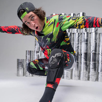 EVS SLAYCO96 X RENEN LIMITED EDITION YOUTH KNEE PADS EXPLOSION