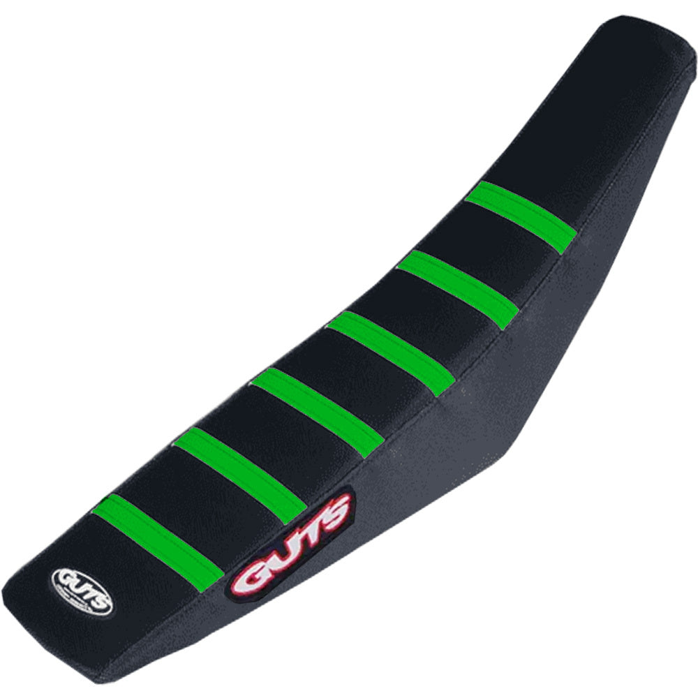 GUTS RIBBED SEAT COVER KAWASAKI KX250F 17-20 GREEN/BLACK/BLACK