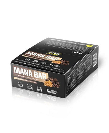 RYNO POWER MANA CHOCOLATE PEANUT BUTTER PROTEIN BAR 12 x 50G CADDY