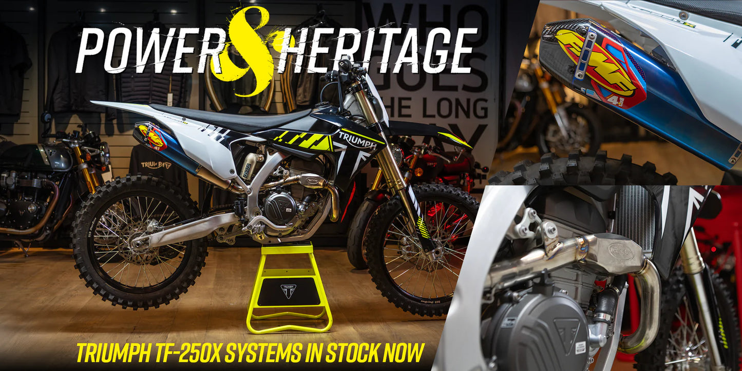 FMF TRIUMPH TF 250-X 24-25 TF 250-E 2026 FACTORY 4.1 RCT TITANIUM ANODISED FULL SYSTEM