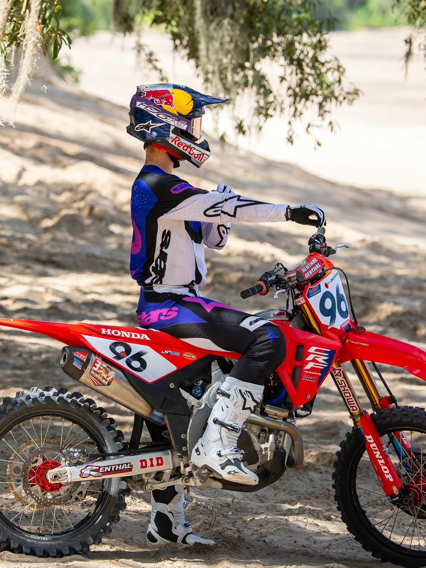 ALPINESTARS LE HUNTA96 HUNTER LAWRENCE SUPERTECH VISION PURPLE/WHITE SILVER MIRROR GOGGLES