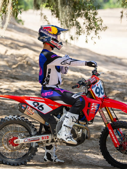 ALPINESTARS LE HUNTA96 HUNTER LAWRENCE SUPERTECH VISION PURPLE/WHITE SILVER MIRROR GOGGLES