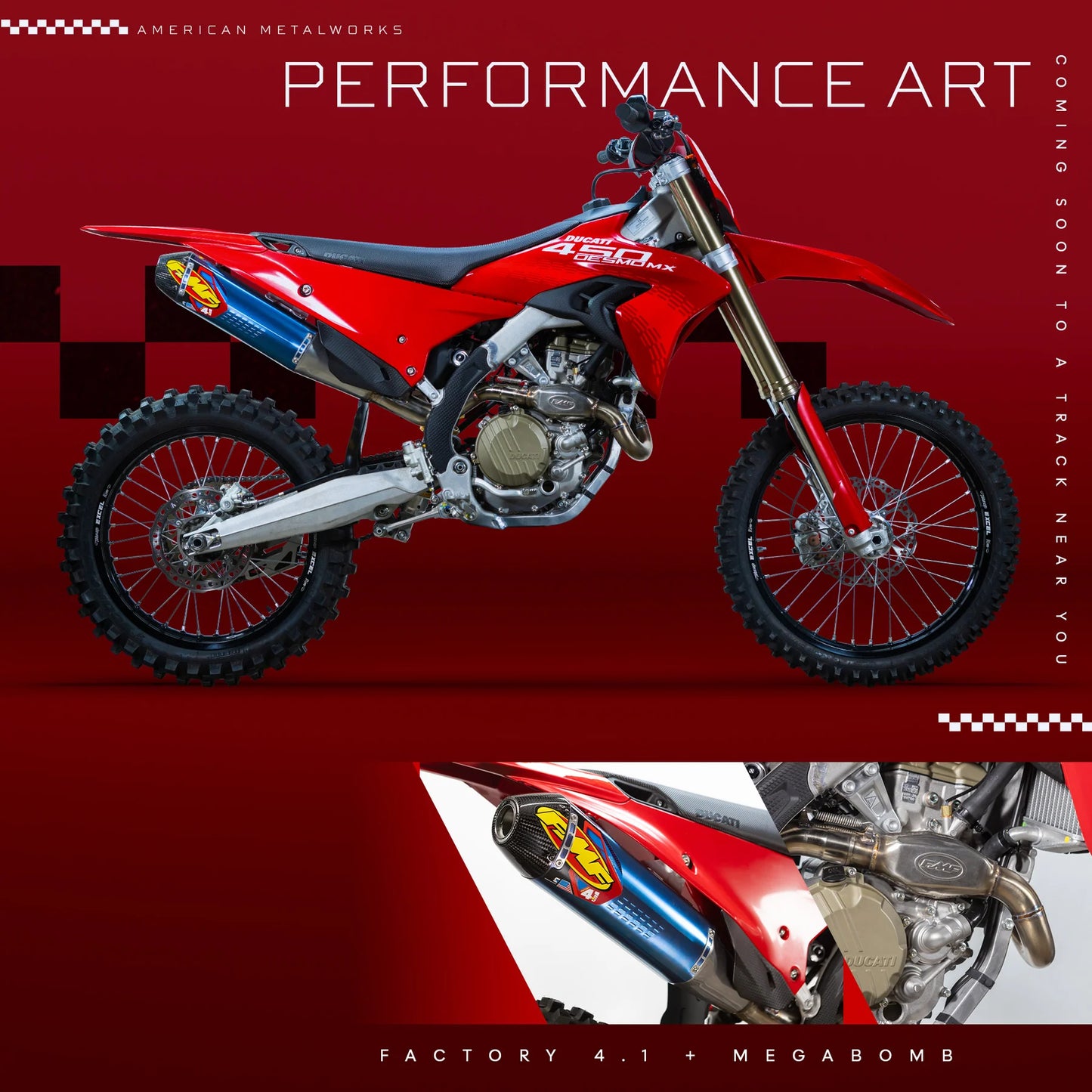 FMF DUCATI DESMO450 MX / EDX 2026 FACTORY 4.1 RCT TITANIUM ANODISED FULL SYSTEM