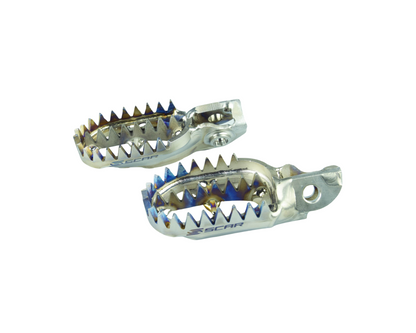 SCAR TITANIUM GRIPPER FOOTPEGS HONDA CRF250R/CRF450R 02-25 CR125R/CR250R 02-07