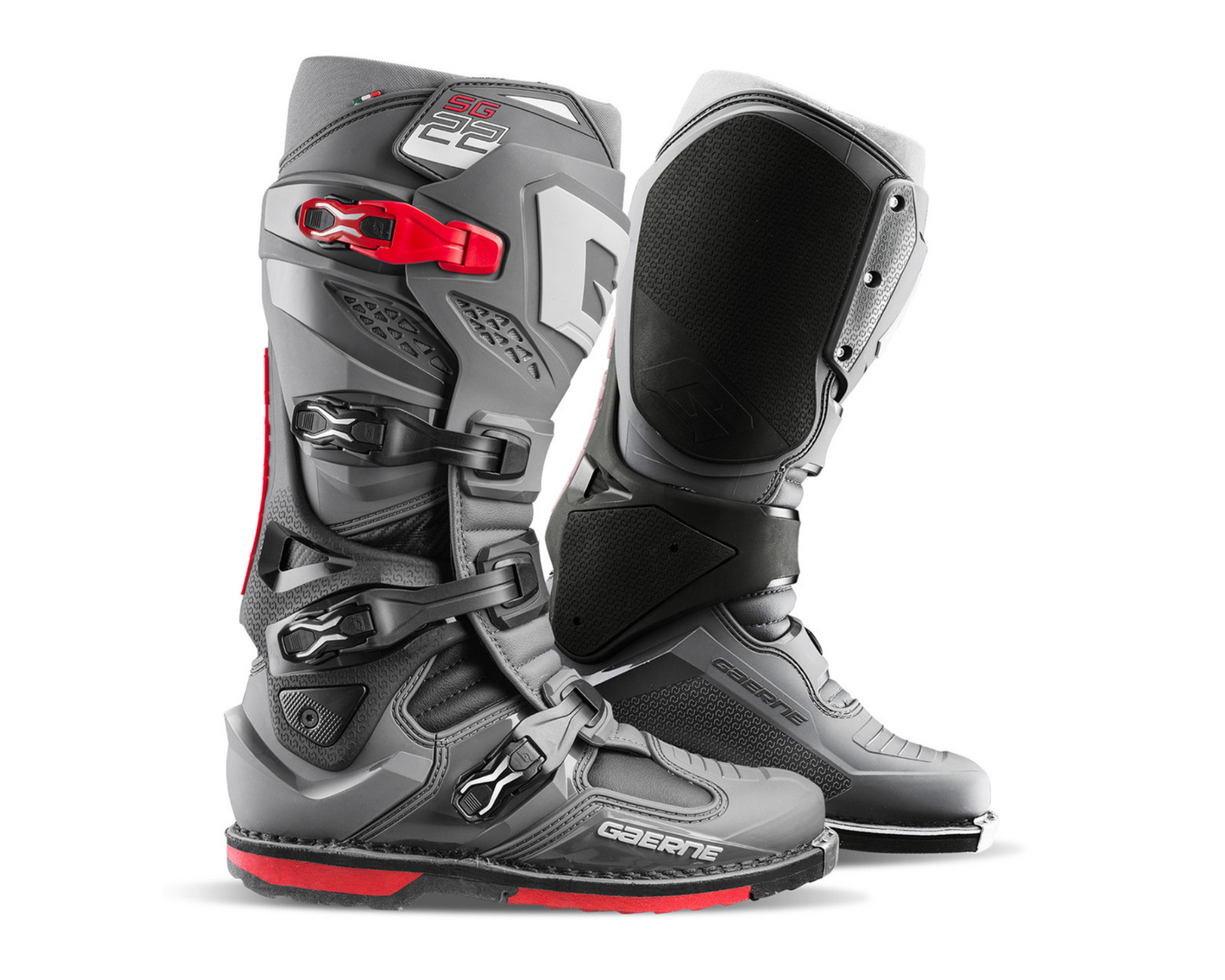 GAERNE SG-22 ANTHRACITE/BLACK/RED BOOTS