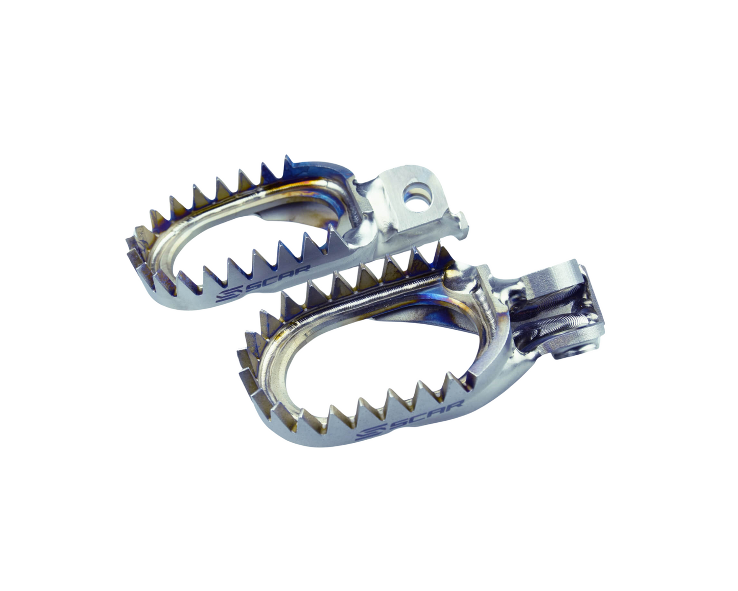 SCAR TITANIUM ANTI-MUD FOOTPEGS HONDA CRF250R/CRF450R 02-25 CR125R/CR250R 02-07