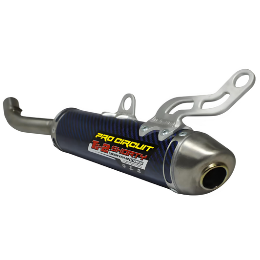 PRO CIRCUIT YAMAHA YZ250 03-26 YZ250X 16-26 BLUE TI-2 SHORTY TITANIUM SILENCER