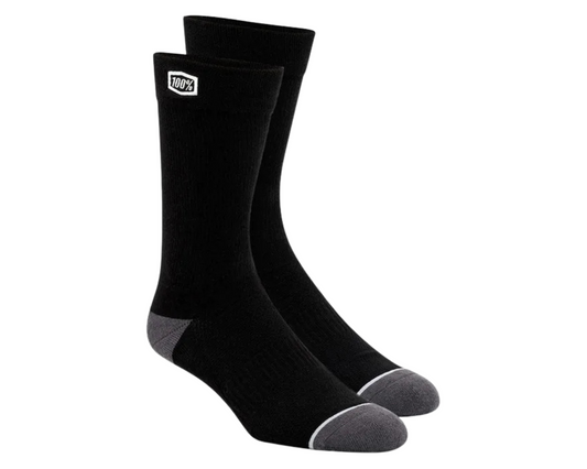 100% CASUAL SOLID BLACK SOCKS
