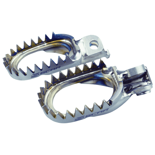 SCAR TITANIUM ANTI-MUD FOOTPEGS HONDA CRF450R 02-27 CRF250R 04-27 CR125R / CR250R 02-07