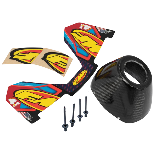 FMF FACTORY RCT 4.1 BLACK CARBON REPLACEMENT END CAP KIT