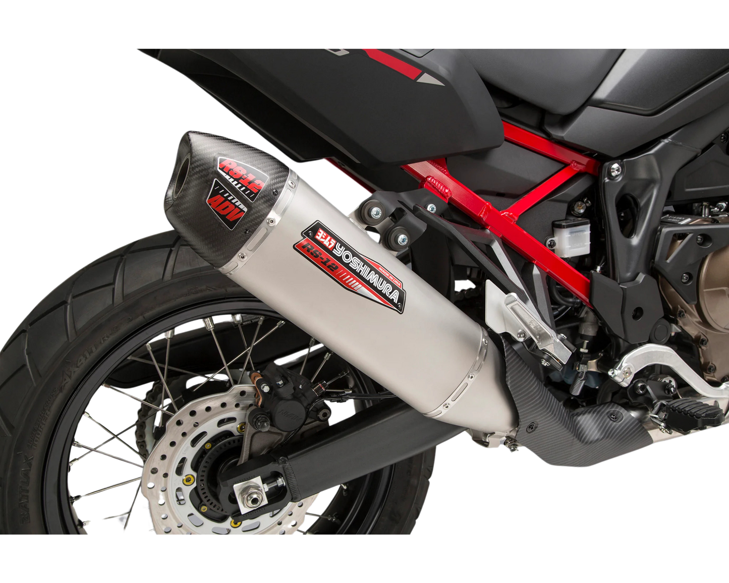 YOSHIMURA HONDA CRF1100L AFRICA TWIN 20-24 RS-12 STAINLESS STEEL SLIP-ON WITH CARBON END CAP