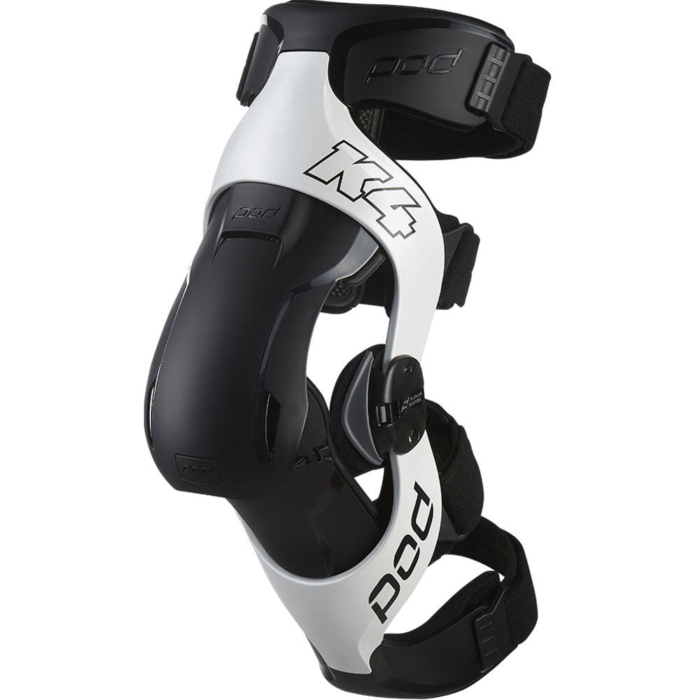 POD K4 2.0 WHITE/BLACK LEFT KNEE BRACE
