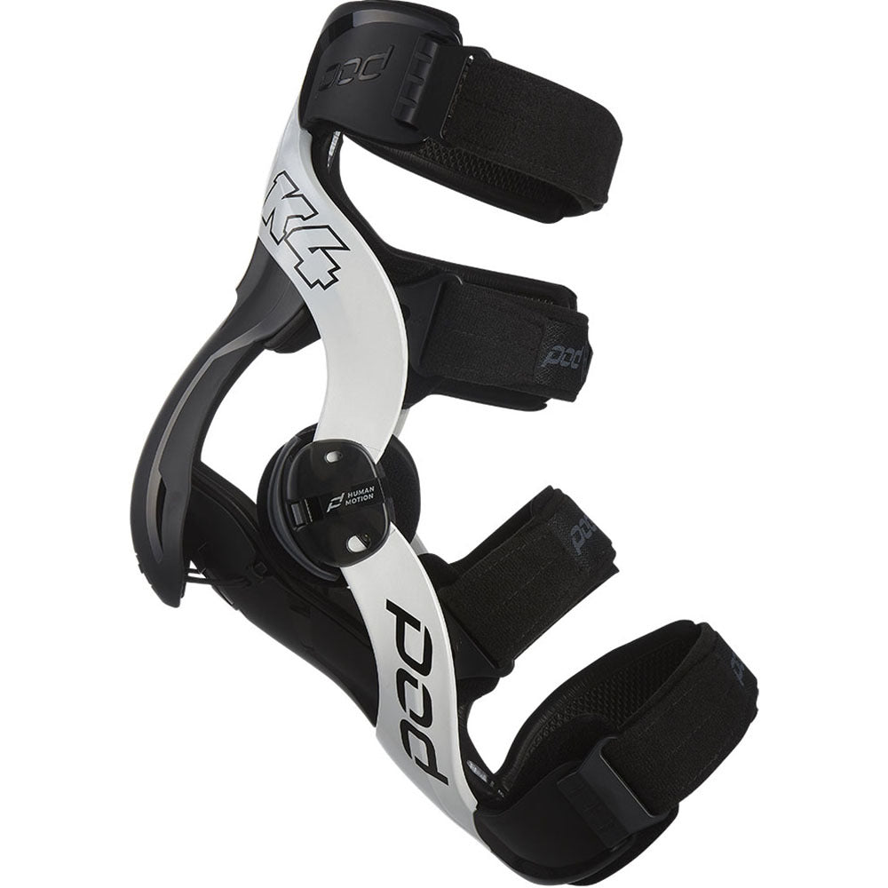 POD K4 2.0 WHITE/BLACK LEFT KNEE BRACE