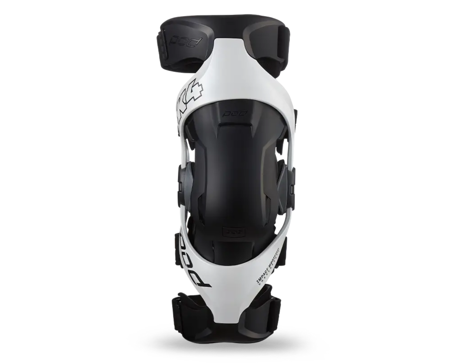 POD K4 2.0 WHITE/BLACK RIGHT KNEE BRACE
