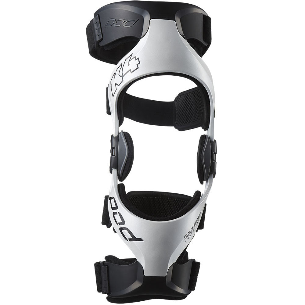 POD K4 2.0 WHITE/BLACK RIGHT KNEE BRACE