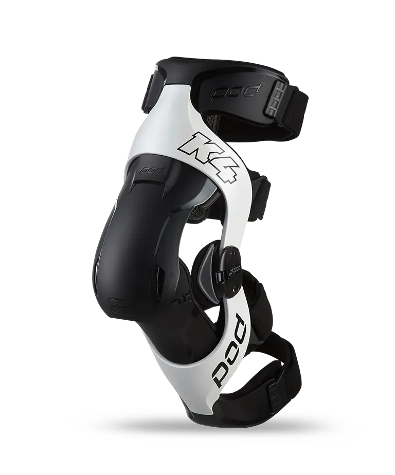 POD K4 2.0 WHITE/BLACK KNEE BRACE SET