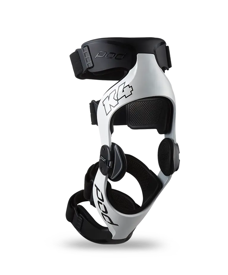 POD K4 2.0 WHITE/BLACK KNEE BRACE SET