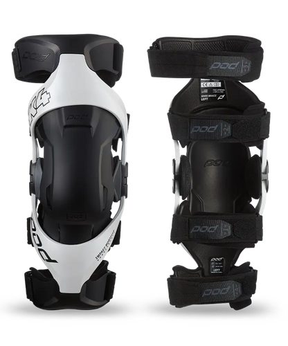 POD K4 2.0 WHITE/BLACK KNEE BRACE SET