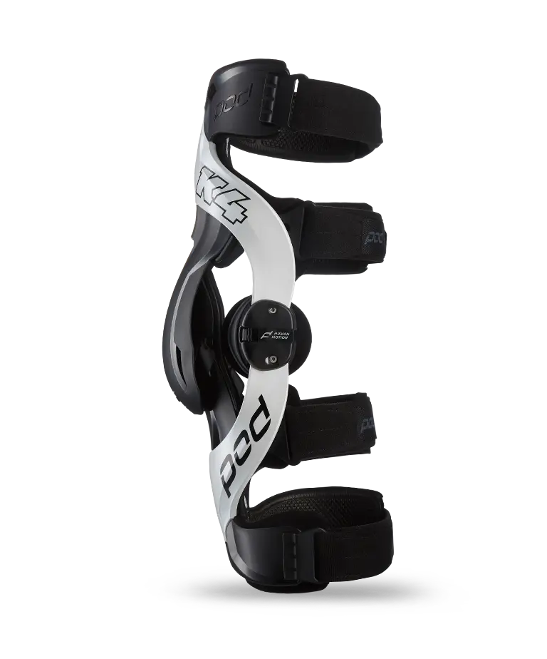 POD K4 2.0 WHITE/BLACK KNEE BRACE SET