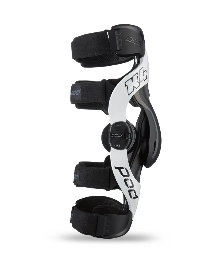 POD K4 2.0 WHITE/BLACK KNEE BRACE SET