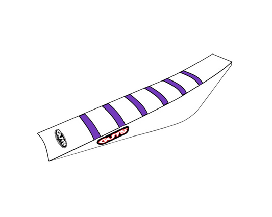 GUTS RIBBED SEAT COVER KTM 50 SX 24-25 PURPLE/WHITE/WHITE