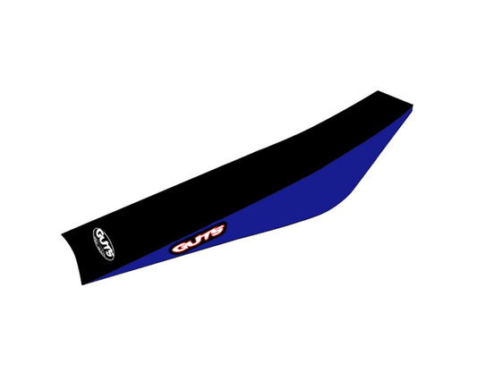 GUTS RIBBED SEAT COVER YAMAHA YZ250F/WR450F/YZ450FX 19-23 YZ450F 18-22 YZ250FX/WR250F 20-24 BLACK/BLUE/BLACK