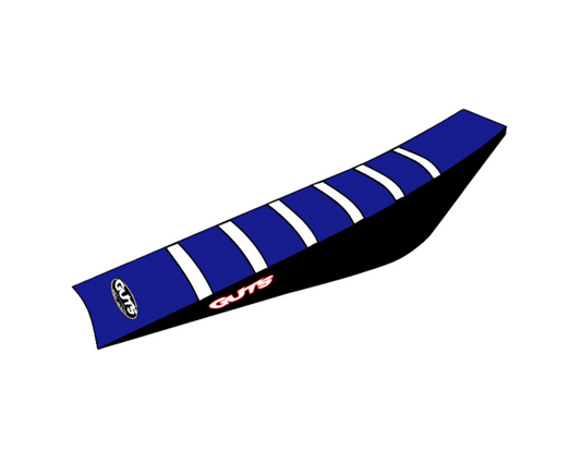 GUTS RIBBED SEAT COVER YAMAHA YZ65 18-25 WHITE/BLACK/BLUE