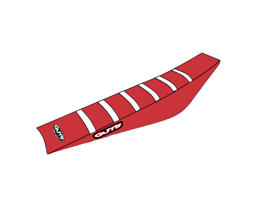 GUTS RIBBED SEAT COVER GASGAS MC/EC 21-23 EX 22-23 WHITE/RED/RED