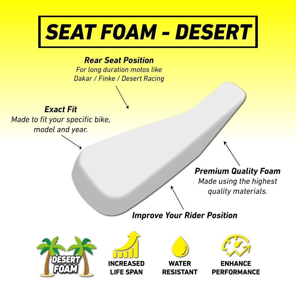 STRIKE SEATS DESERT SEAT FOAM YAMAHA YZ125/YZ250 02-21 YZ125X 20-22 YZ250X 16-22