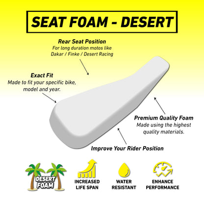 STRIKE SEATS DESERT SEAT FOAM YAMAHA YZ125/YZ250 02-21 YZ125X 20-22 YZ250X 16-22