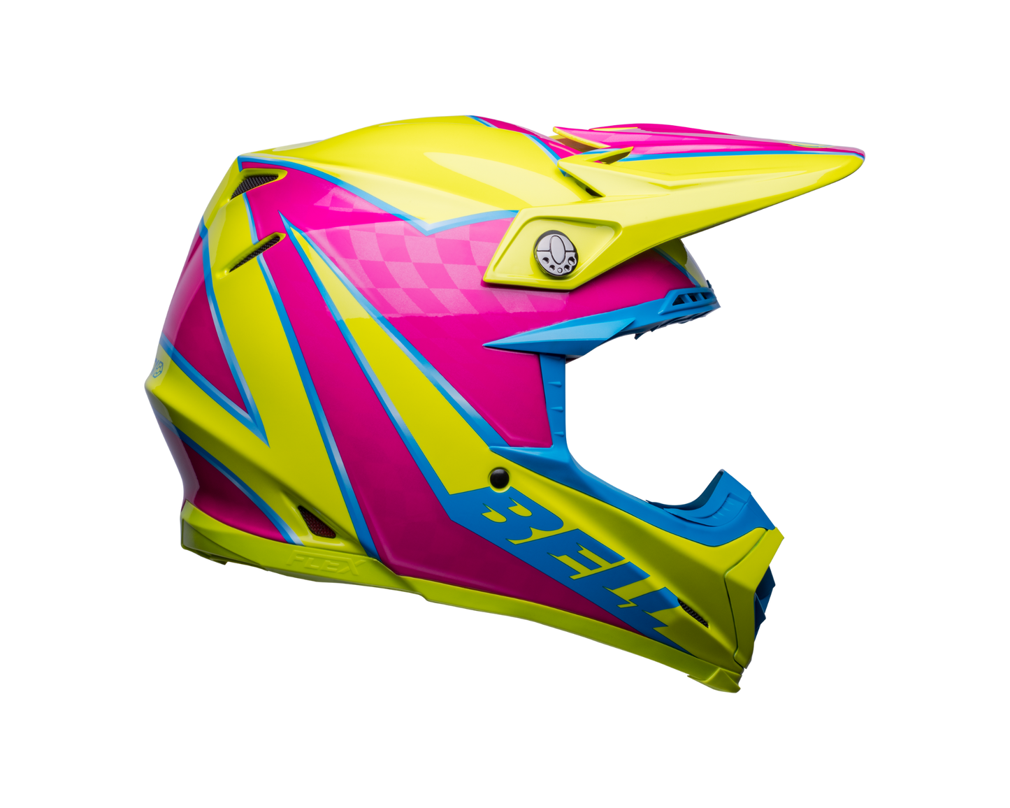 BELL 2024 MOTO-9S FLEX SPRITE YELLOW/MAGENTA HELMET