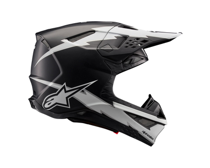 ALPINESTARS 2025 S-M10 AMPRESS MATTE BLACK/WHITE HELMET