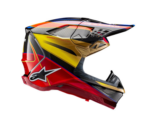 ALPINESTARS 2025 S-M10 ERA GOLD/YELLOW/RIO RED HELMET