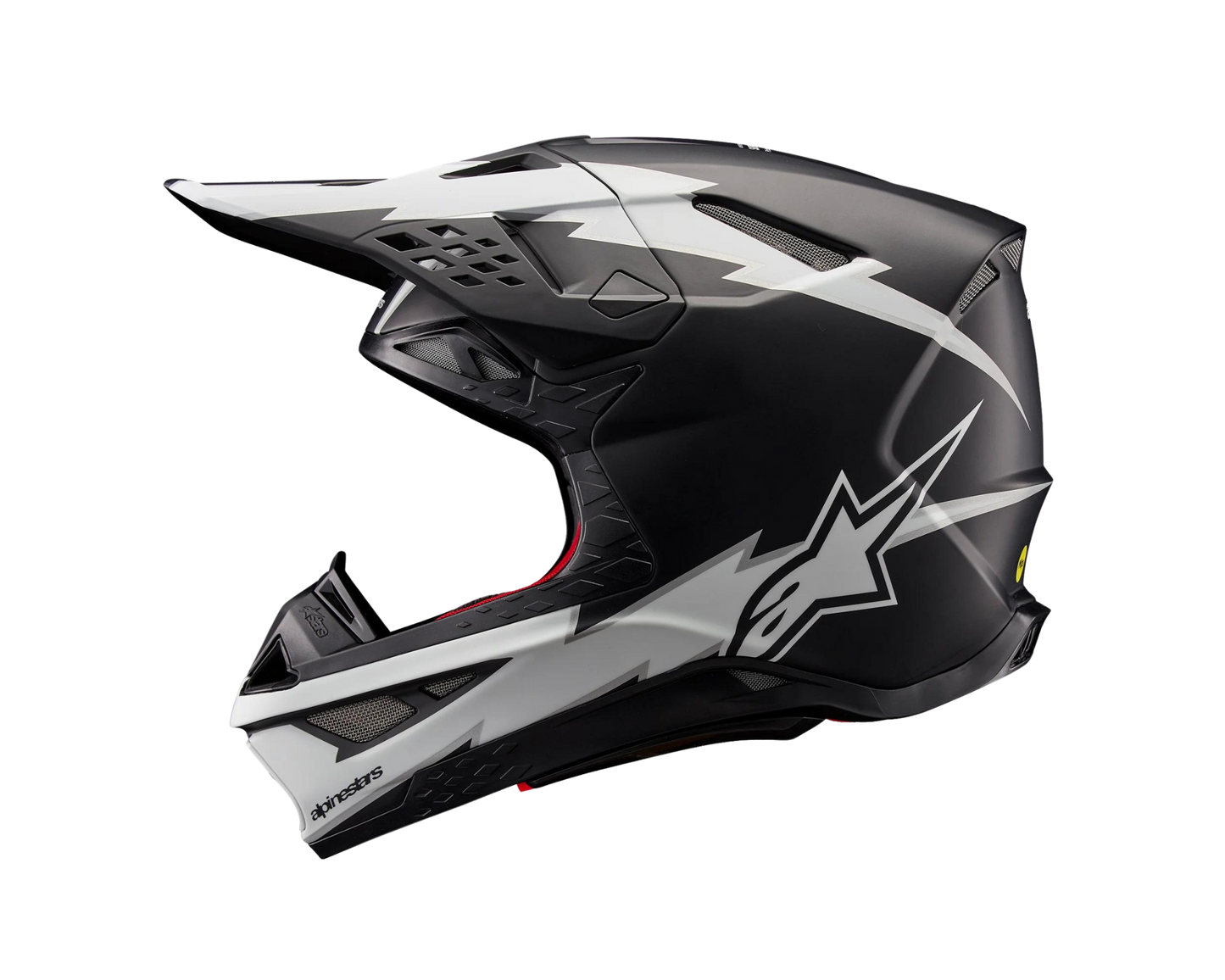 ALPINESTARS 2025 S-M10 AMPRESS MATTE BLACK/WHITE HELMET