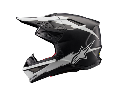 ALPINESTARS 2025 S-M10 AMPRESS MATTE BLACK/WHITE HELMET