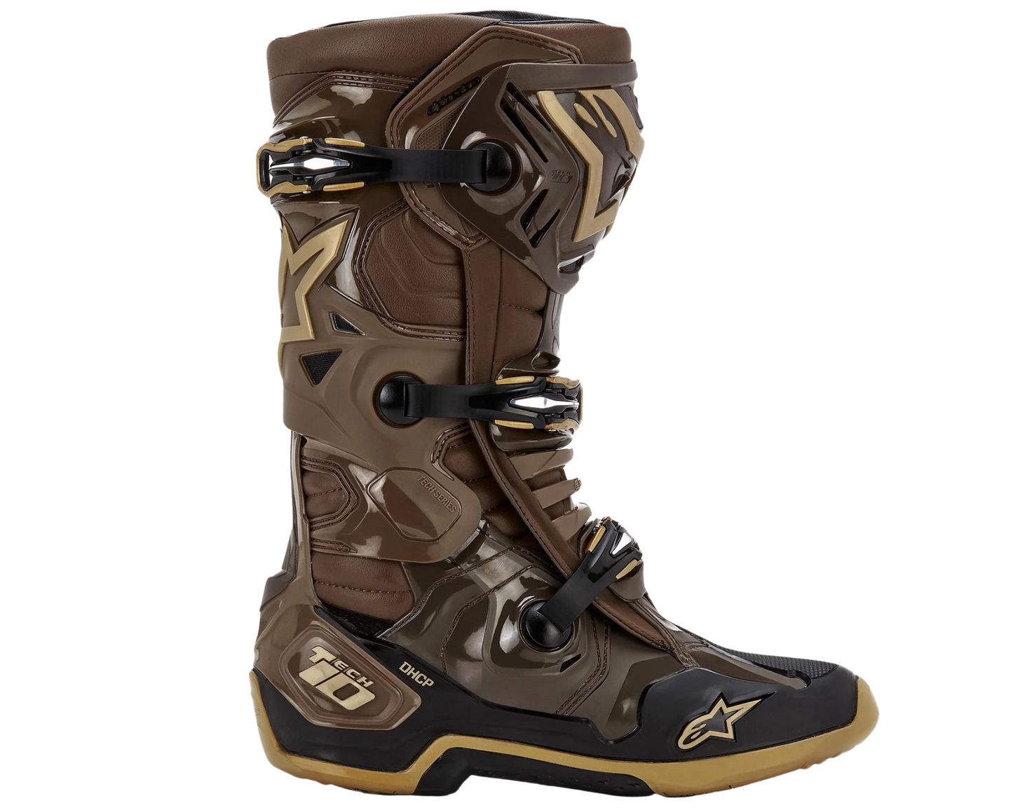 ALPINESTARS LE SQUAD TECH 10 DARK BROWN/KANGAROO GOLD BOOTS