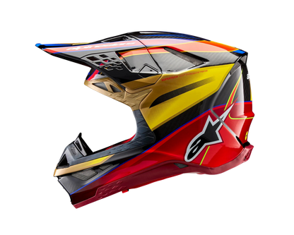 ALPINESTARS 2025 S-M10 ERA GOLD/YELLOW/RIO RED HELMET