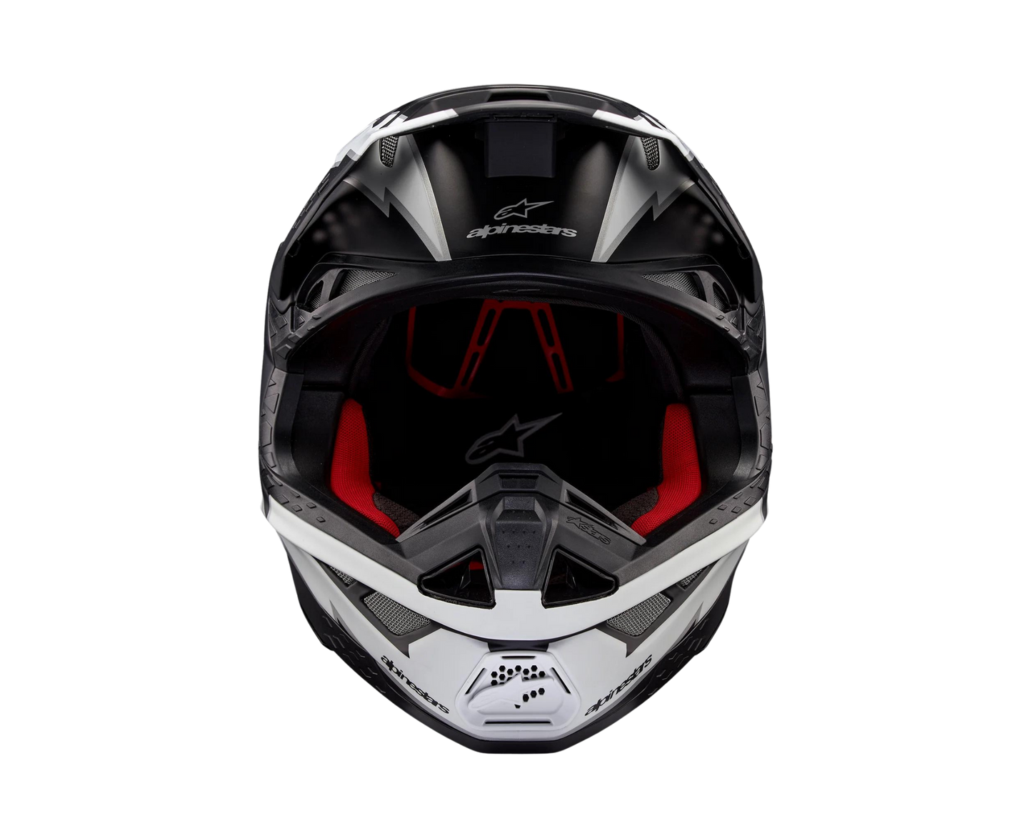ALPINESTARS 2025 S-M10 AMPRESS MATTE BLACK/WHITE HELMET