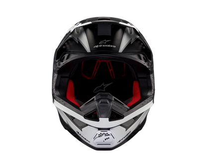 ALPINESTARS 2025 S-M10 AMPRESS MATTE BLACK/WHITE HELMET