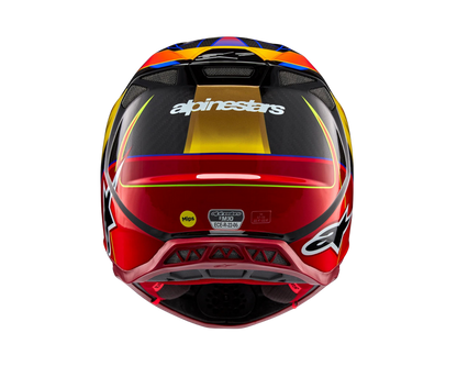 ALPINESTARS 2025 S-M10 ERA GOLD/YELLOW/RIO RED HELMET