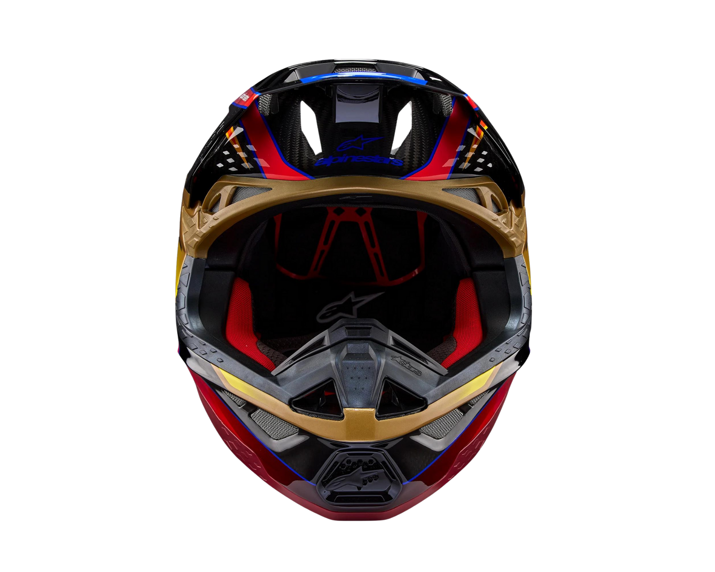 ALPINESTARS 2025 S-M10 ERA GOLD/YELLOW/RIO RED HELMET