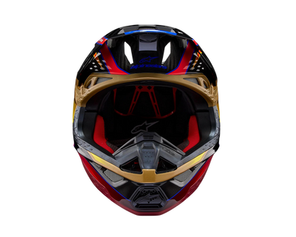 ALPINESTARS 2025 S-M10 ERA GOLD/YELLOW/RIO RED HELMET