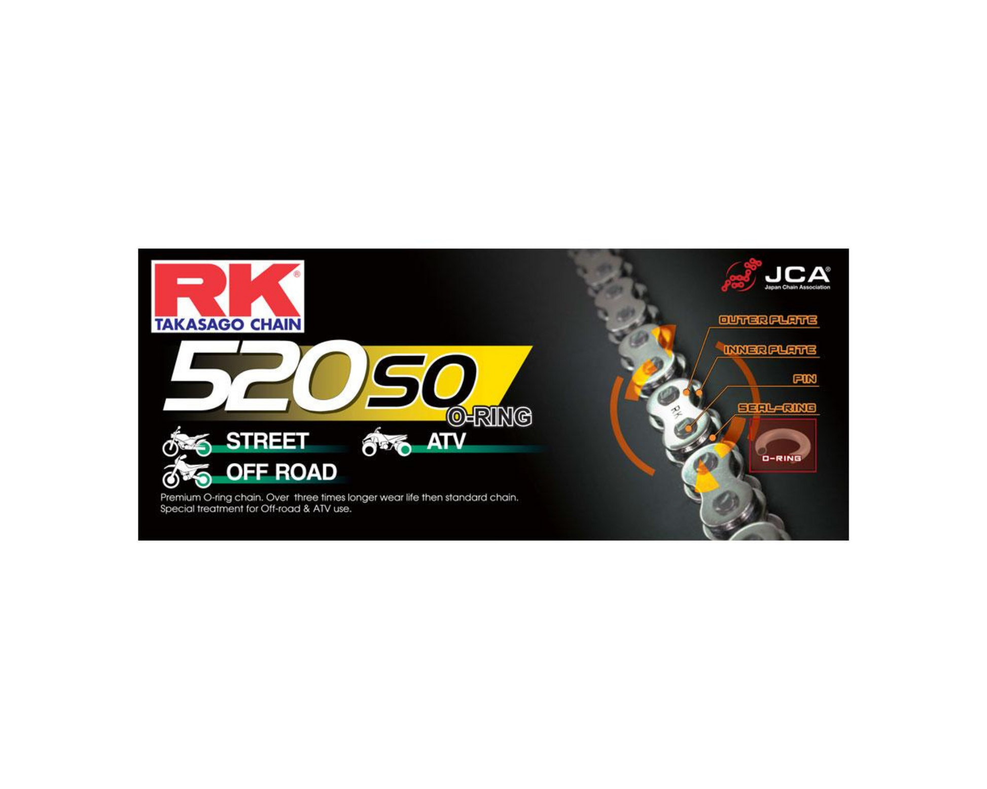 RK CHAINS 520 STANDARD O-RING 112L CHAIN – Moto House