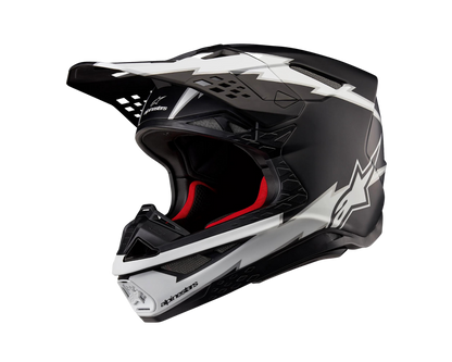 ALPINESTARS 2025 S-M10 AMPRESS MATTE BLACK/WHITE HELMET